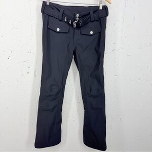 SOS Black Snow Women’s Size 36 Small Dolls Black Winter Ski Pants Silver Zippers